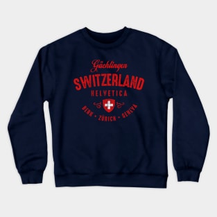 Switzerland Helvetica Bern Zurick Geneva Crewneck Sweatshirt
